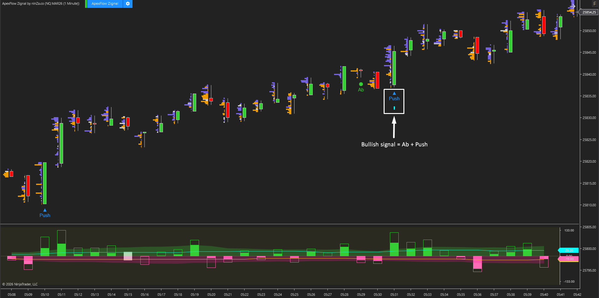 ApexFlow Zignal – Advanced NinjaTrader trading signals for Order Flow traders