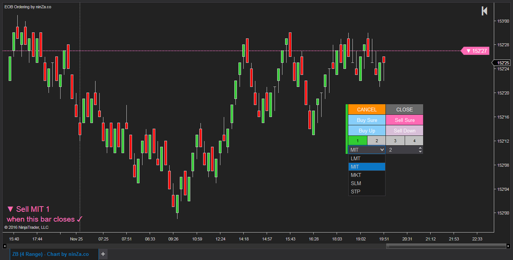EOB Ordering - NinjaTrader Exit On Close Tool