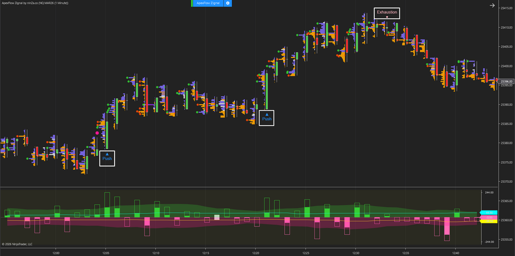 ApexFlow Zignal – Advanced NinjaTrader trading signals for Order Flow traders