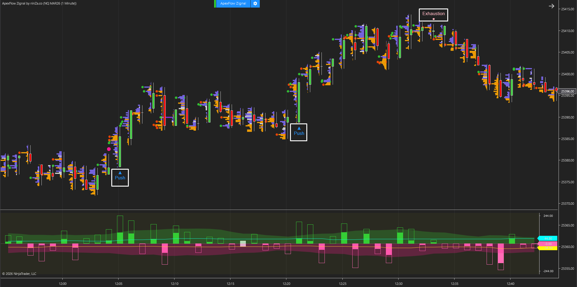 ApexFlow Zignal – Advanced NinjaTrader trading signals for Order Flow traders