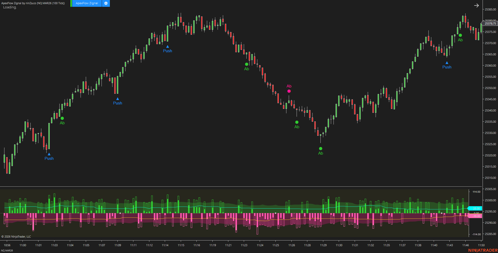 ApexFlow Zignal – Advanced NinjaTrader trading signals for Order Flow traders
