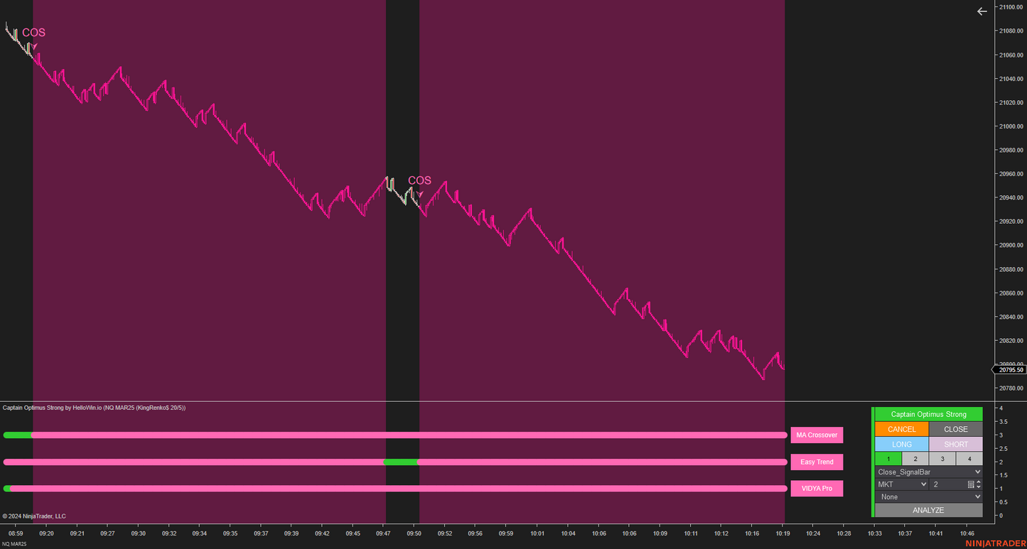 Captain Optimus Strong - Build your trading strategy with auto-execution