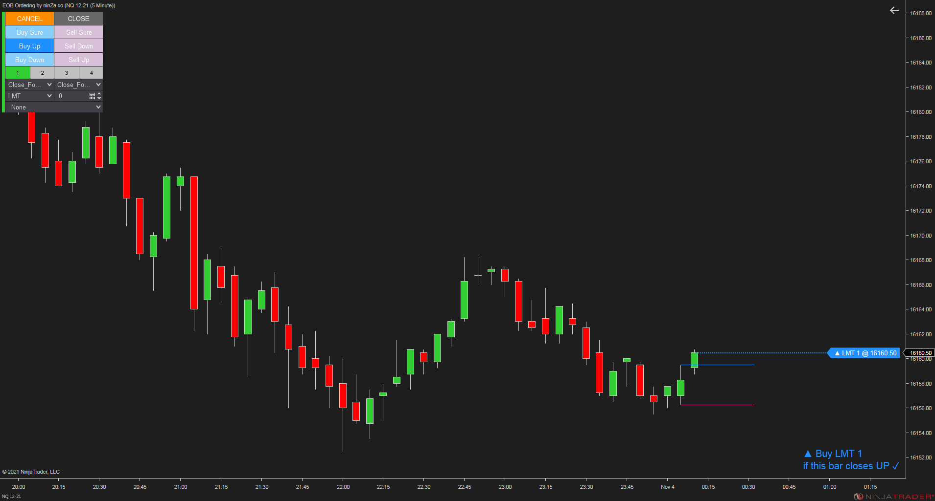 EOB Ordering - NinjaTrader Exit On Close Tool