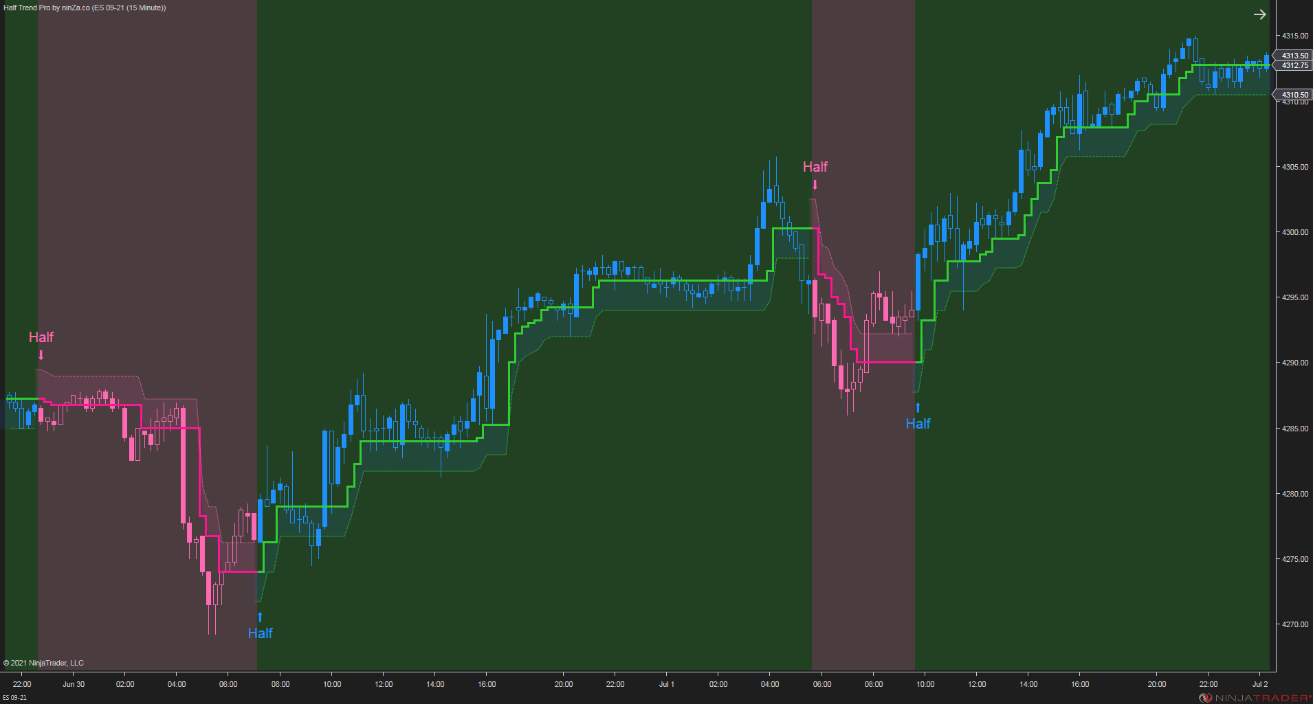 Half Trend Pro – Trend & Reversal Indicator for NinjaTrader 8
