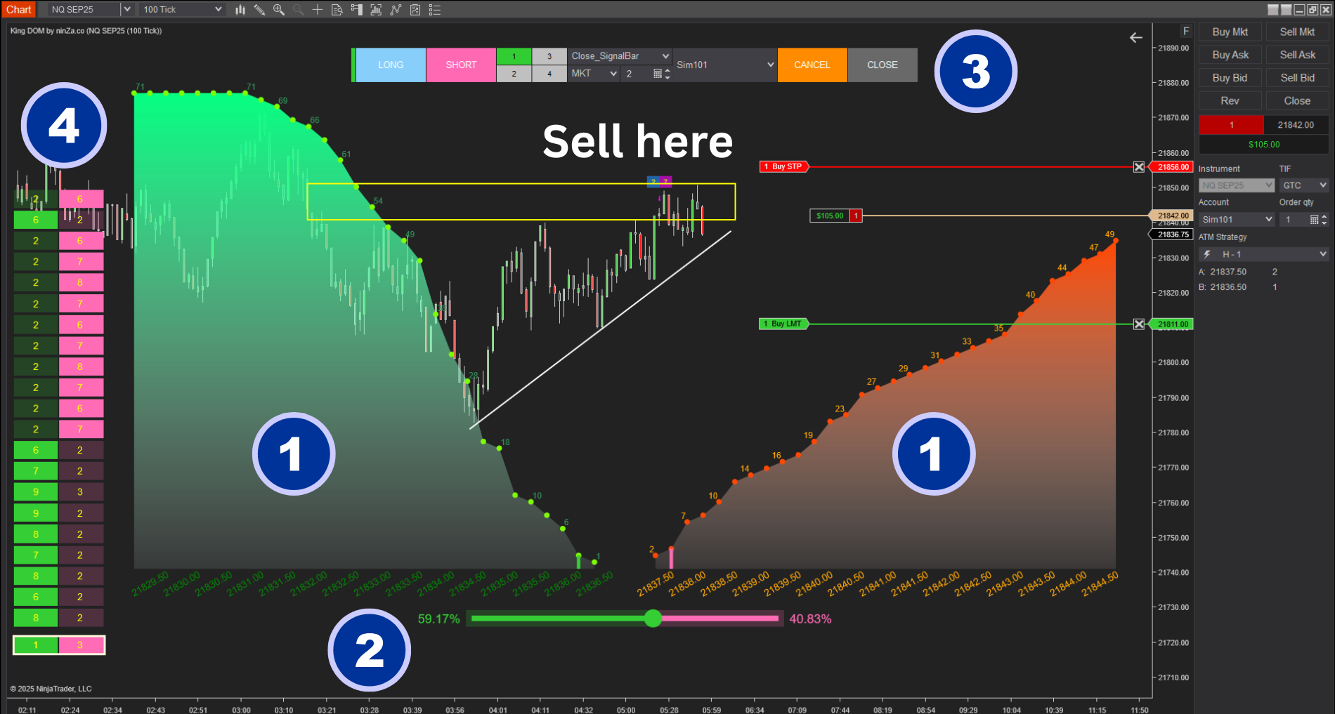 KingDOM$ - Depth of Market (DOM) system for NinjaTrader 8