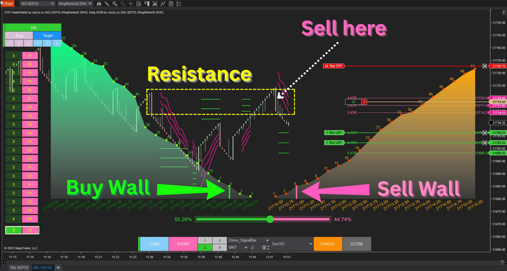 KingDOM$ - Depth of Market (DOM) system for NinjaTrader 8