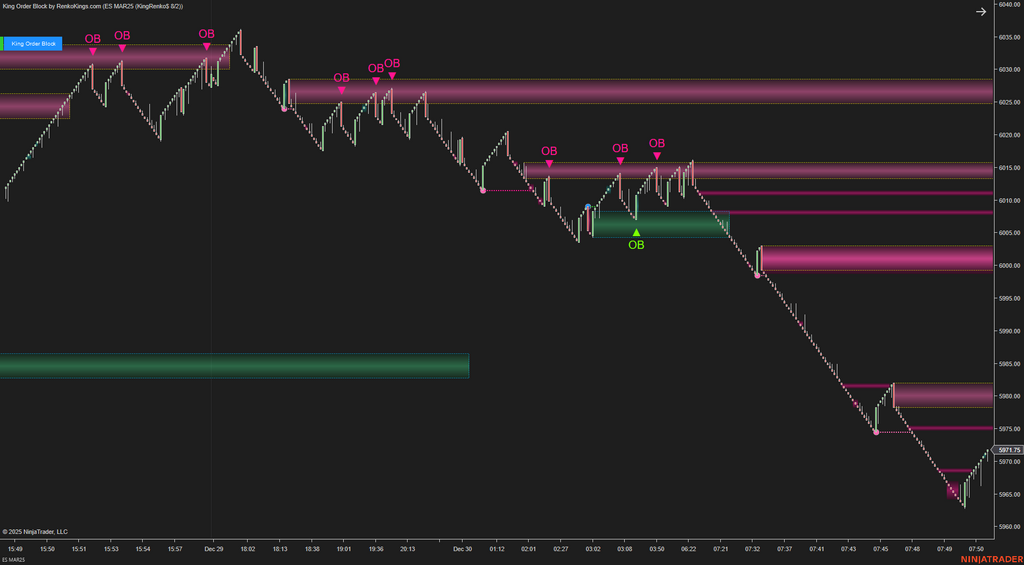 King Order Block – NinjaTrader 8 Order Block Indicator for Renko Charts