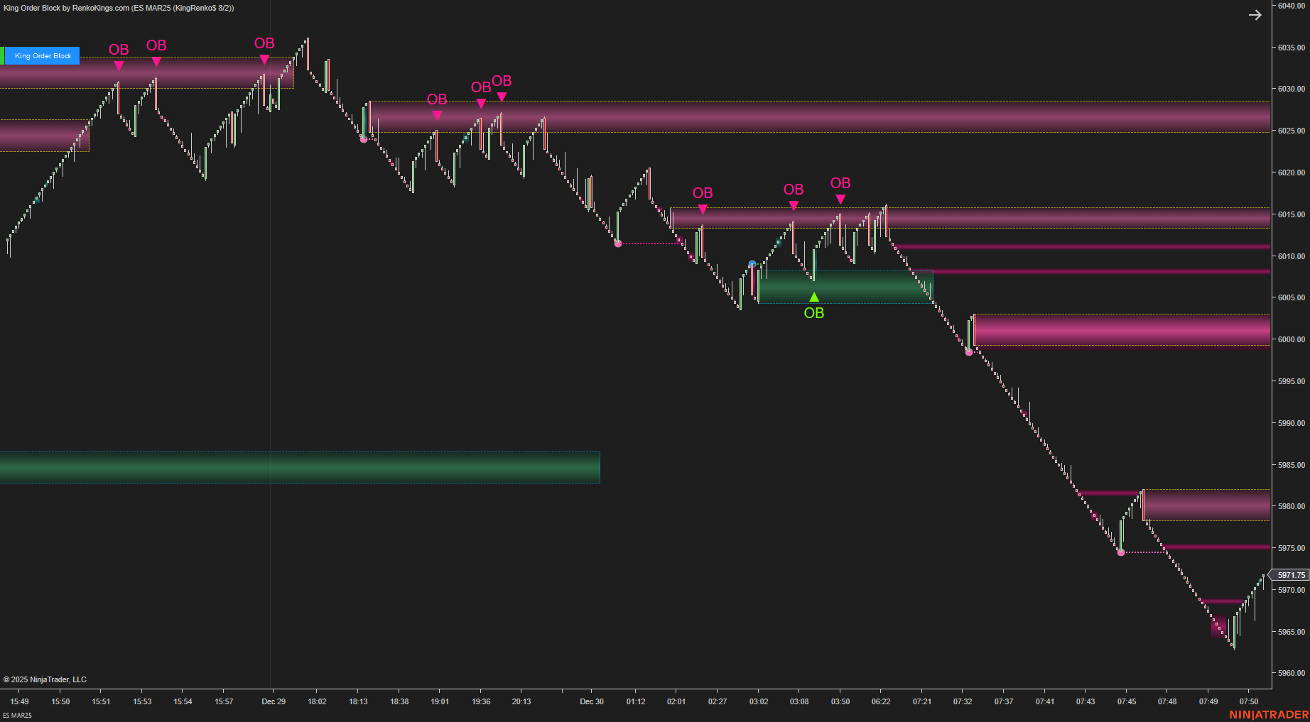 King Order Block – NinjaTrader 8 Order Block Indicator for Renko Charts
