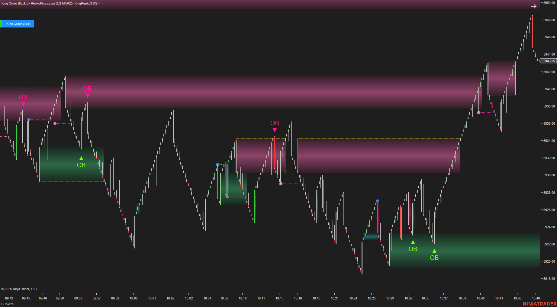 King Order Block – NinjaTrader 8 Order Block Indicator for Renko Charts