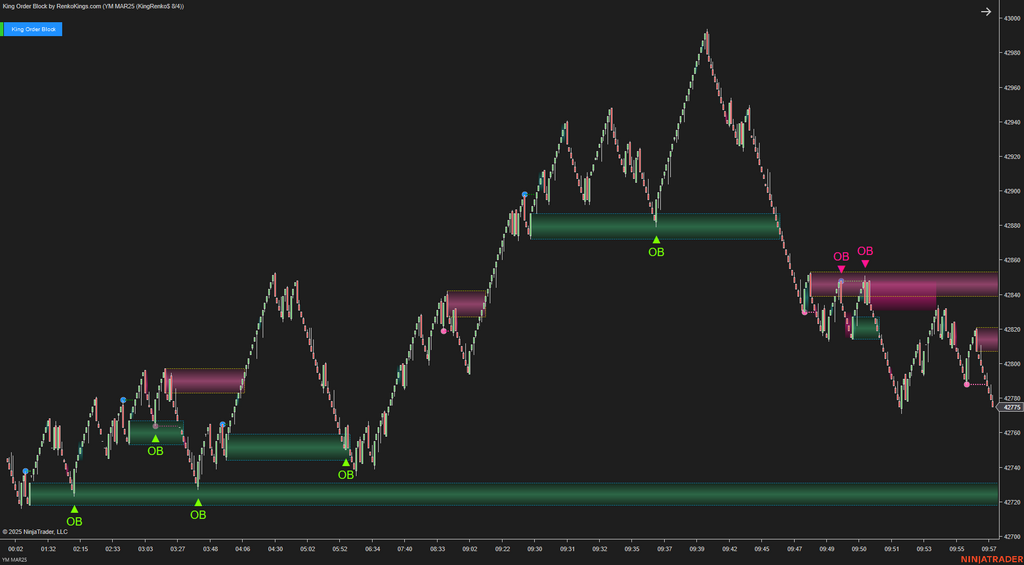King Order Block – NinjaTrader 8 Order Block Indicator for Renko Charts