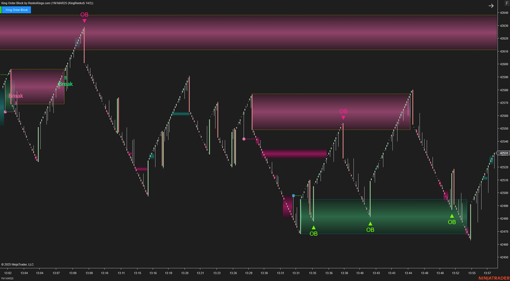 King Order Block – NinjaTrader 8 Order Block Indicator for Renko Charts