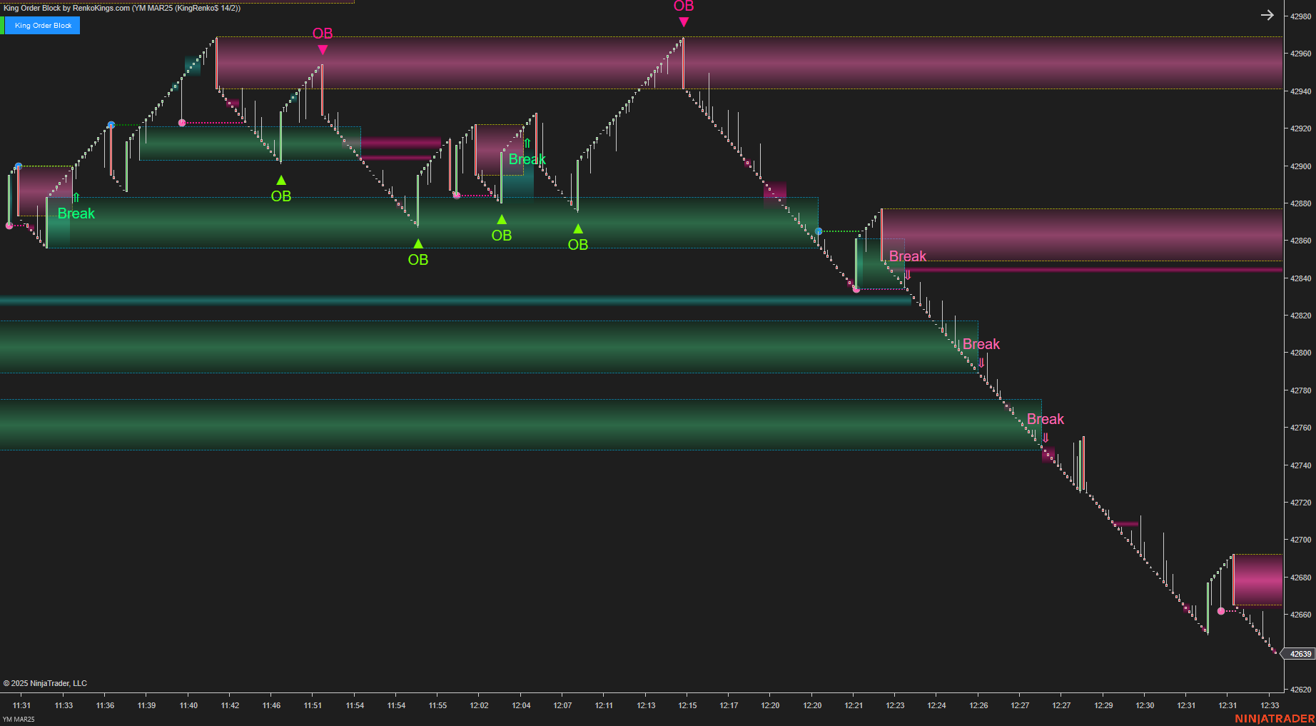 King Order Block – NinjaTrader 8 Order Block Indicator for Renko Charts