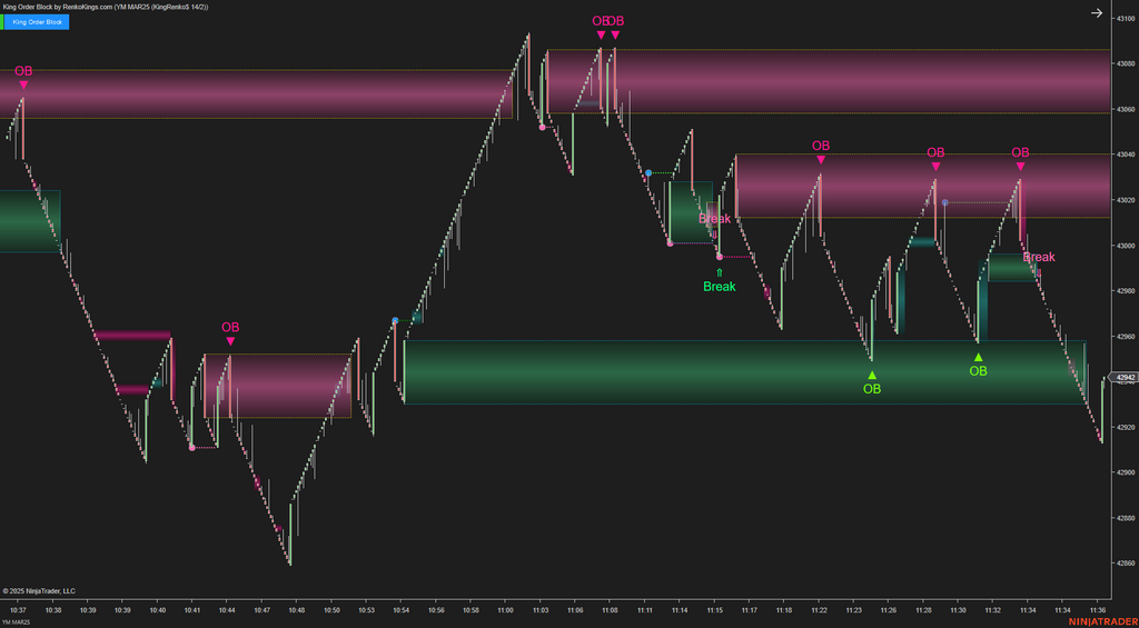 King Order Block – NinjaTrader 8 Order Block Indicator for Renko Charts
