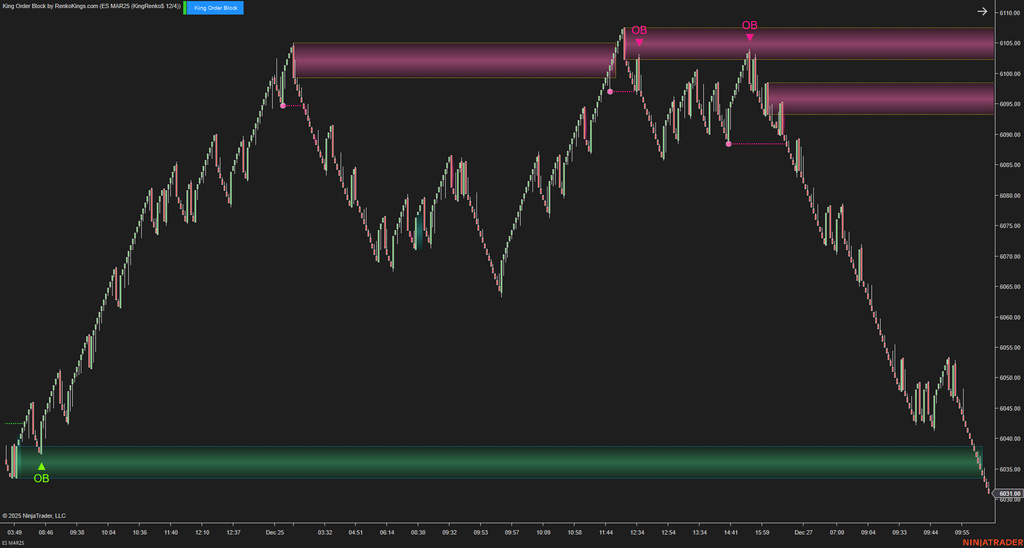 King Order Block – NinjaTrader 8 Order Block Indicator for Renko Charts