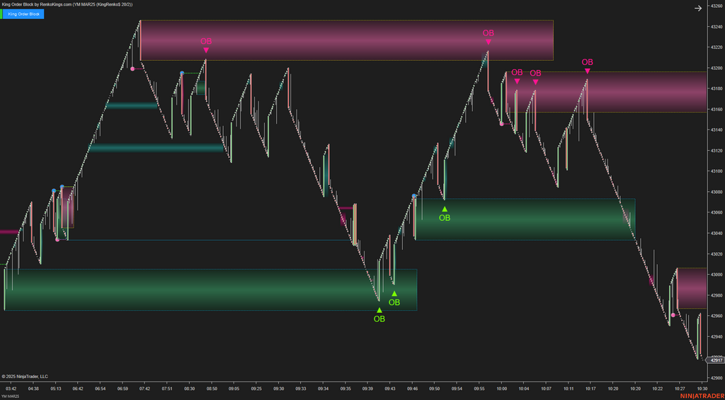 King Order Block – NinjaTrader 8 Order Block Indicator for Renko Charts