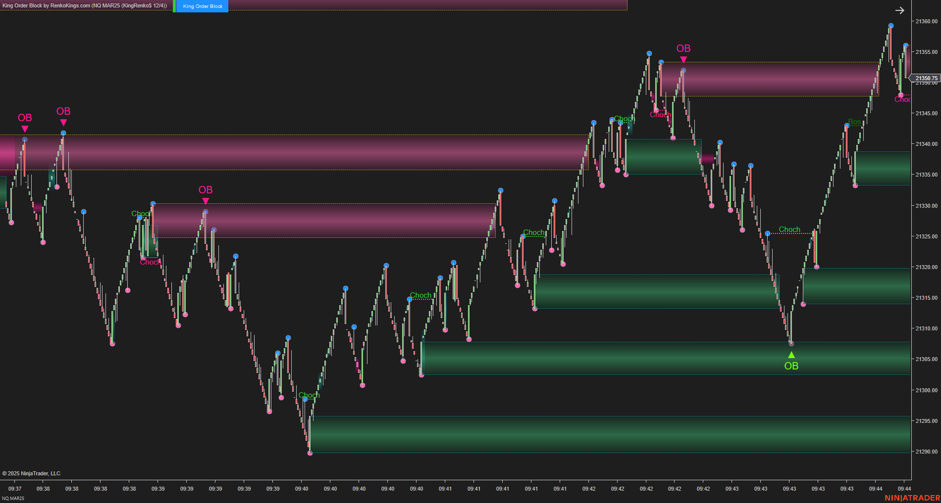 King Order Block – NinjaTrader 8 Order Block Indicator for Renko Charts