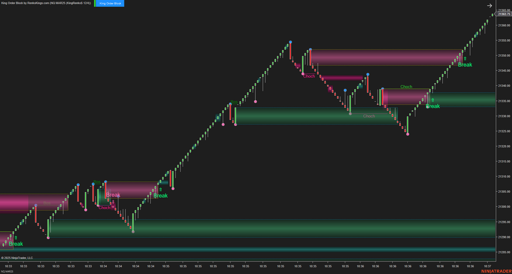 King Order Block – NinjaTrader 8 Order Block Indicator for Renko Charts