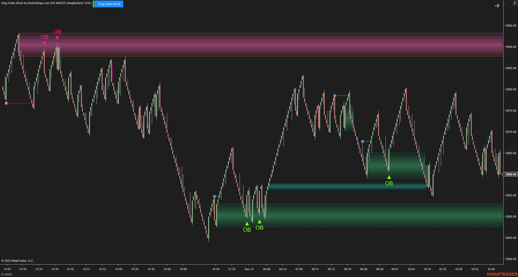 King Order Block – NinjaTrader 8 Order Block Indicator for Renko Charts