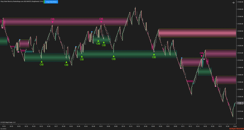 King Order Block – NinjaTrader 8 Order Block Indicator for Renko Charts