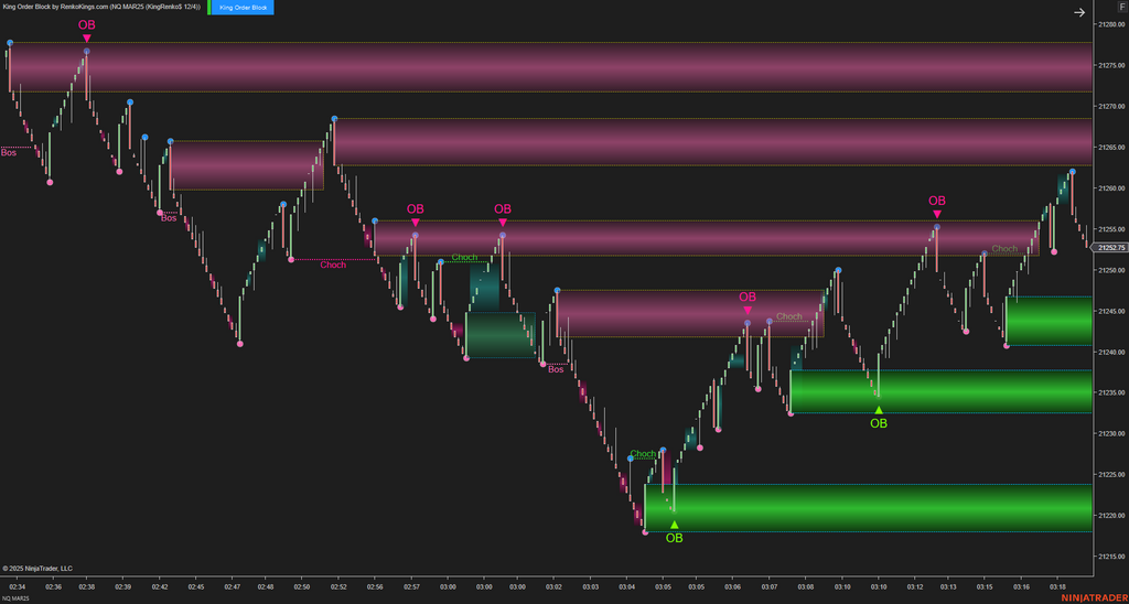 King Order Block – NinjaTrader 8 Order Block Indicator for Renko Charts