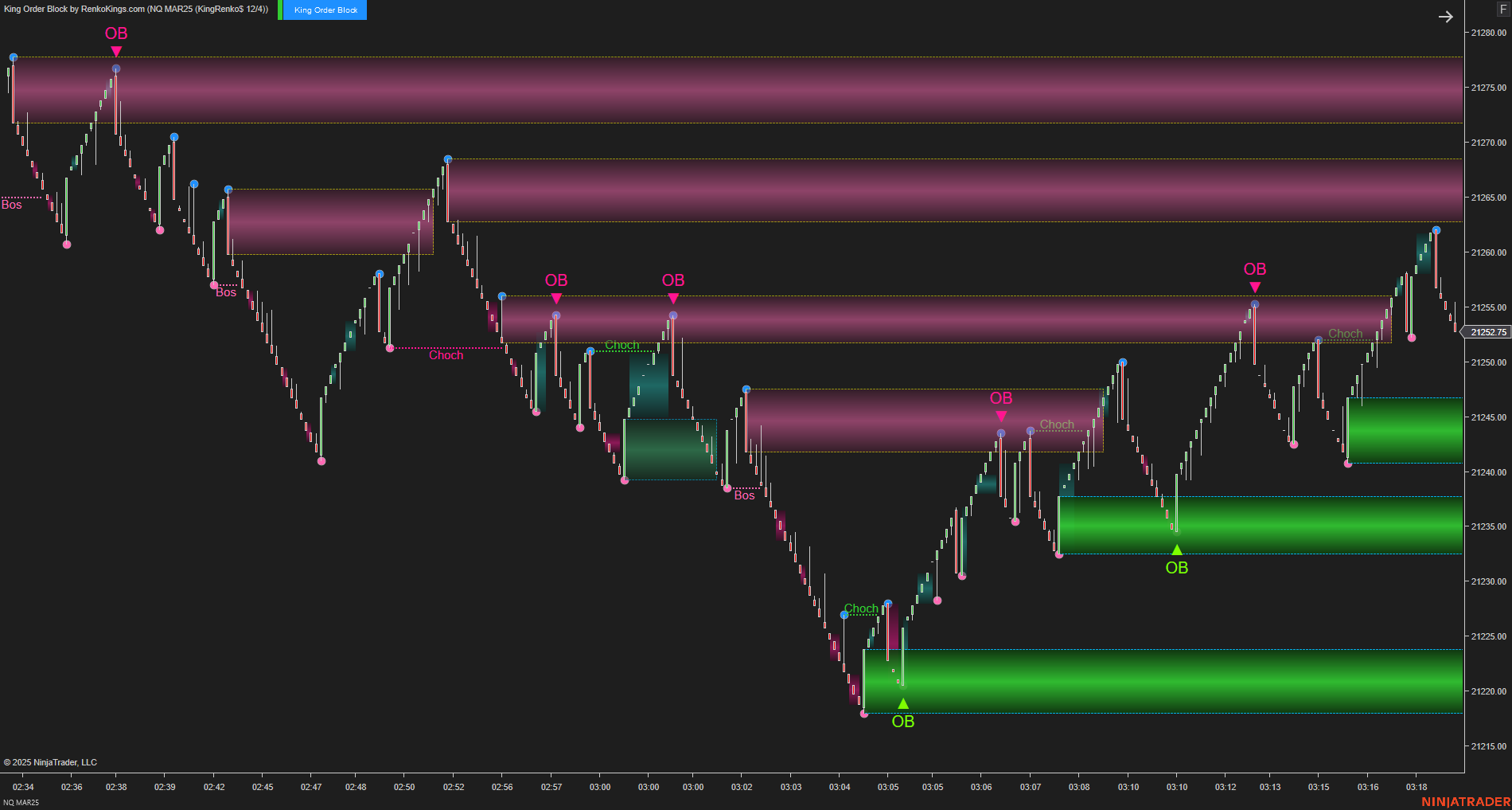 King Order Block – NinjaTrader 8 Order Block Indicator for Renko Charts