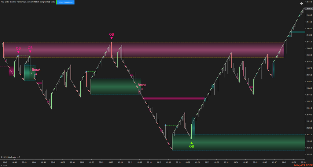 King Order Block – NinjaTrader 8 Order Block Indicator for Renko Charts