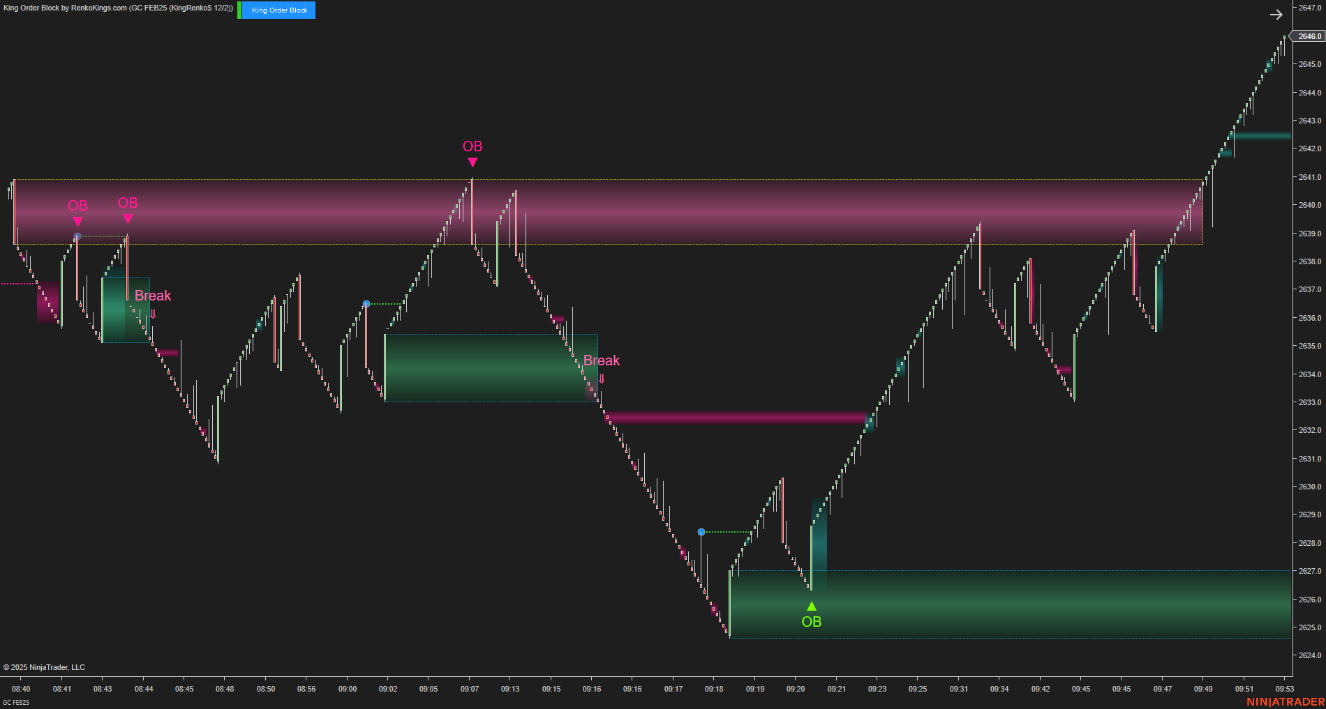 King Order Block – NinjaTrader 8 Order Block Indicator for Renko Charts
