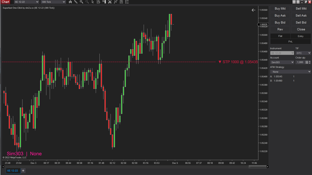 Superfast One-Click – NinjaTrader One-Click Trading Tool