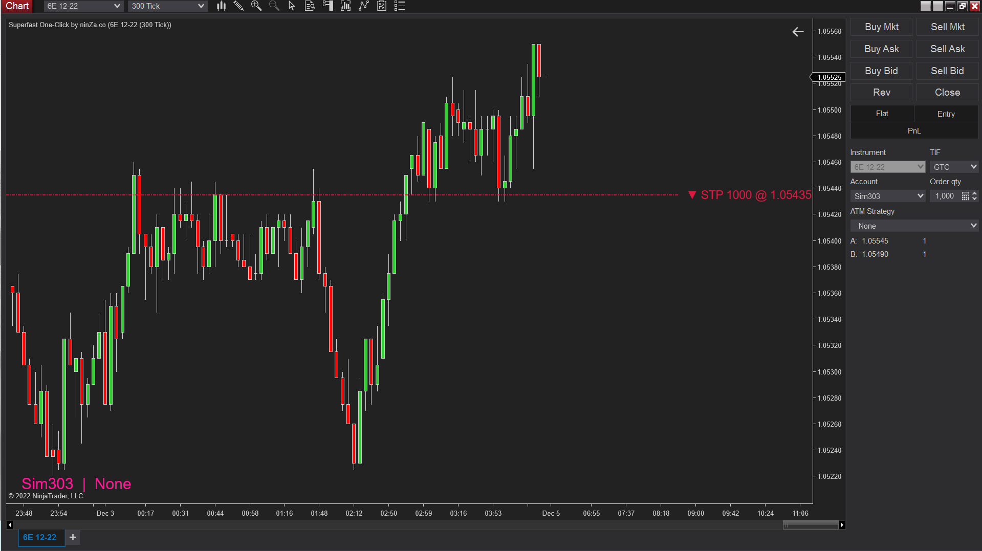 Superfast One-Click – NinjaTrader One-Click Trading Tool
