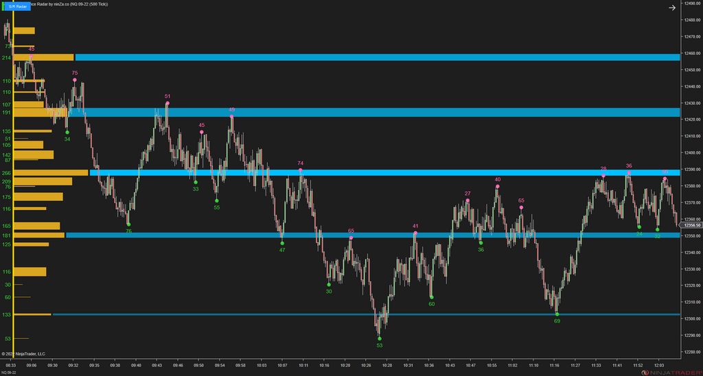 Support/Resistance Radar - Swing-Point Based Support/Resistance Strength Indicator for NinjaTrader 8