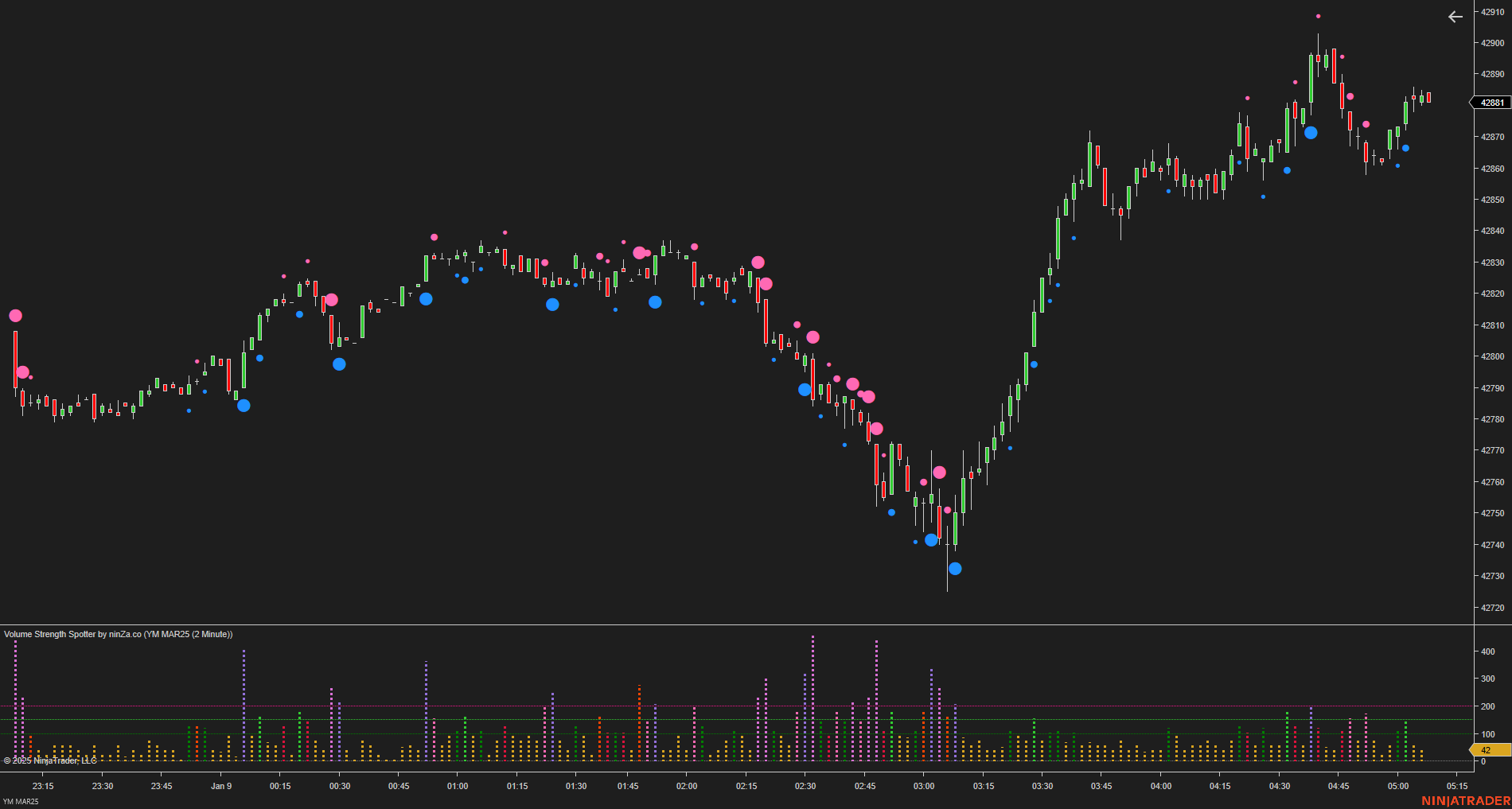 Volume Strength Spotter - Volume Indicator NinjaTrader 8