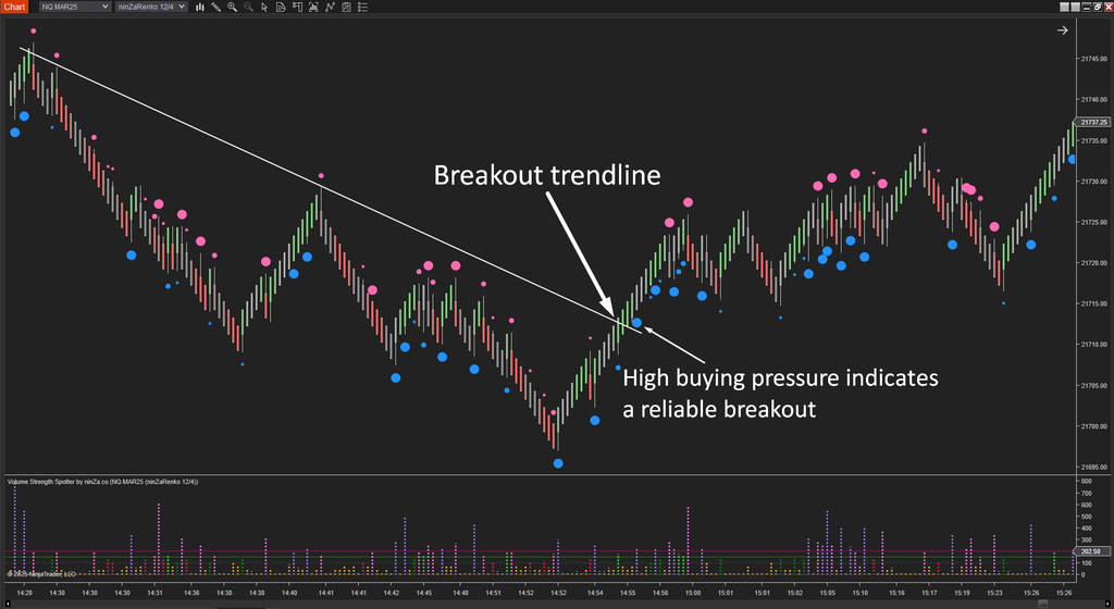 Volume Strength Spotter - Volume Indicator NinjaTrader 8