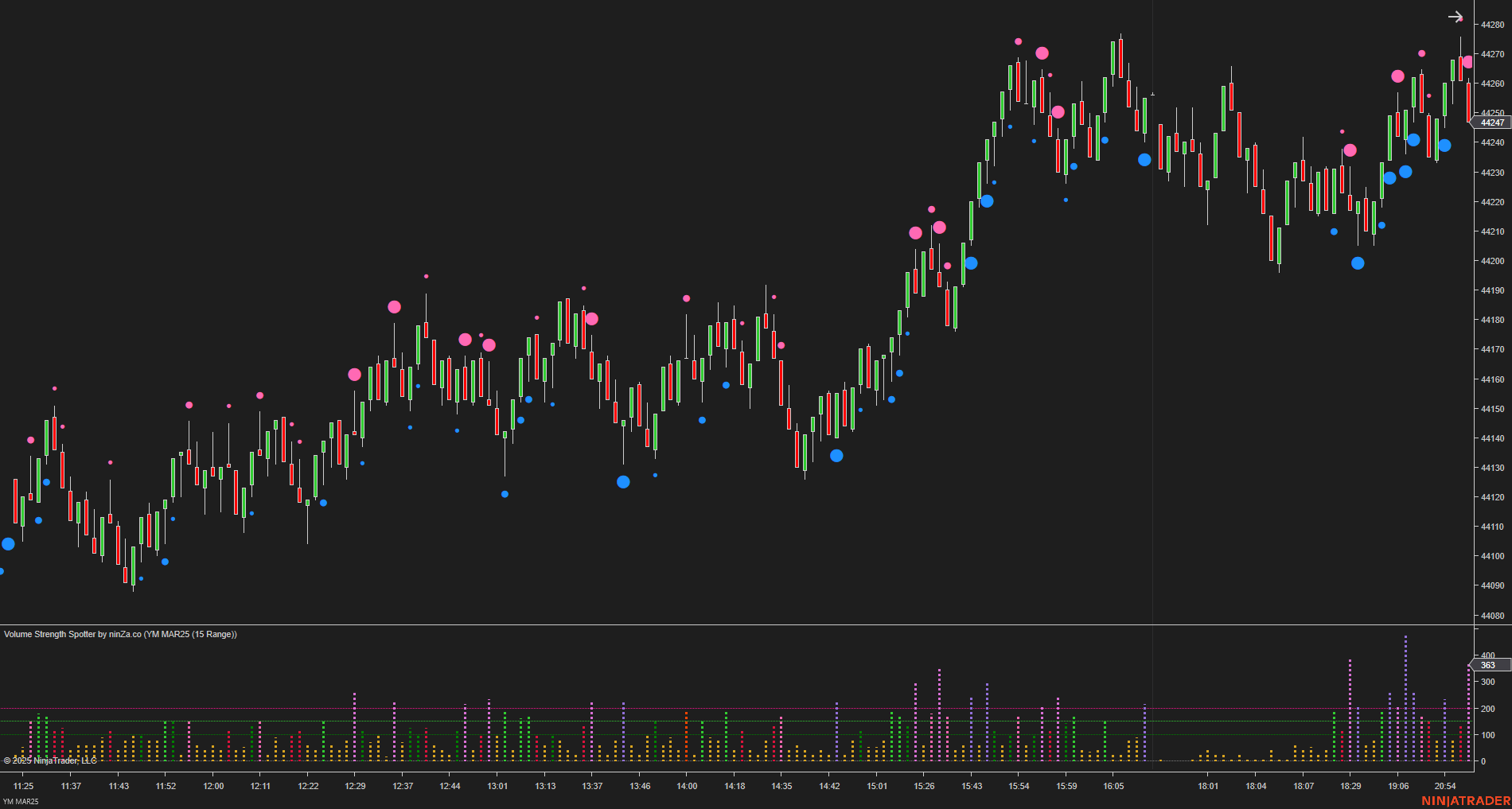 Volume Strength Spotter - Volume Indicator NinjaTrader 8