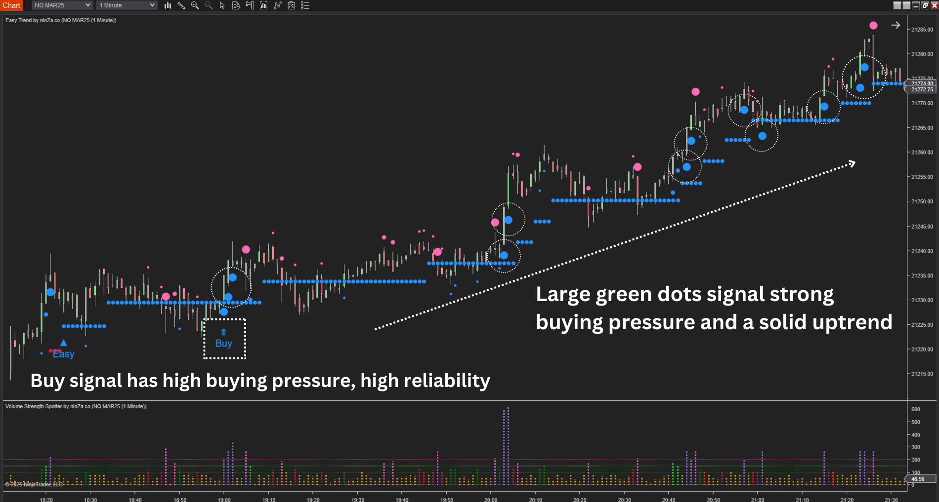 Volume Strength Spotter - Volume Indicator NinjaTrader 8