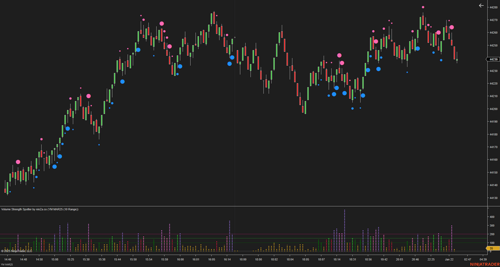 Volume Strength Spotter - Volume Indicator NinjaTrader 8