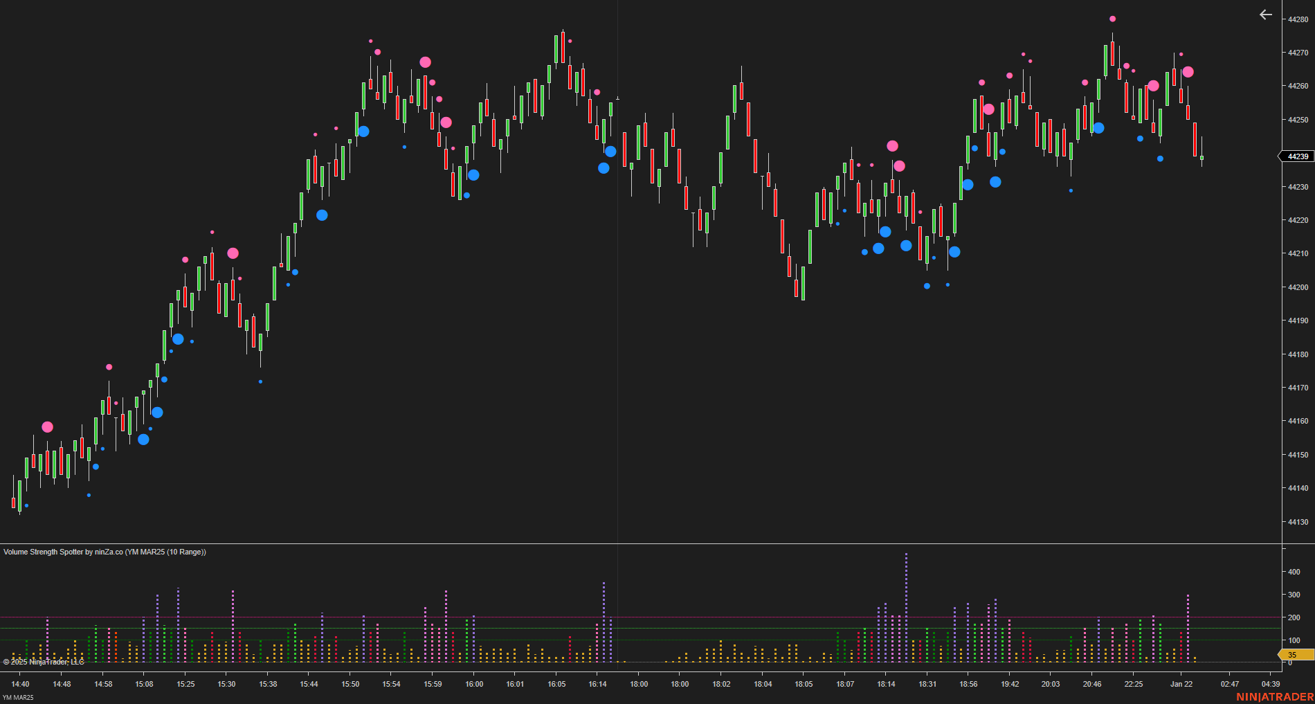 Volume Strength Spotter - Volume Indicator NinjaTrader 8